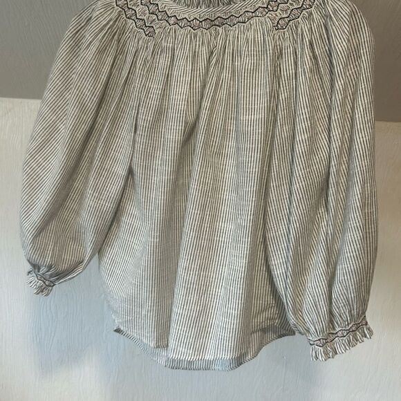 REVOLVE La Vie Rebecca Taylor striped smocked blouse - Picture 7 of 10